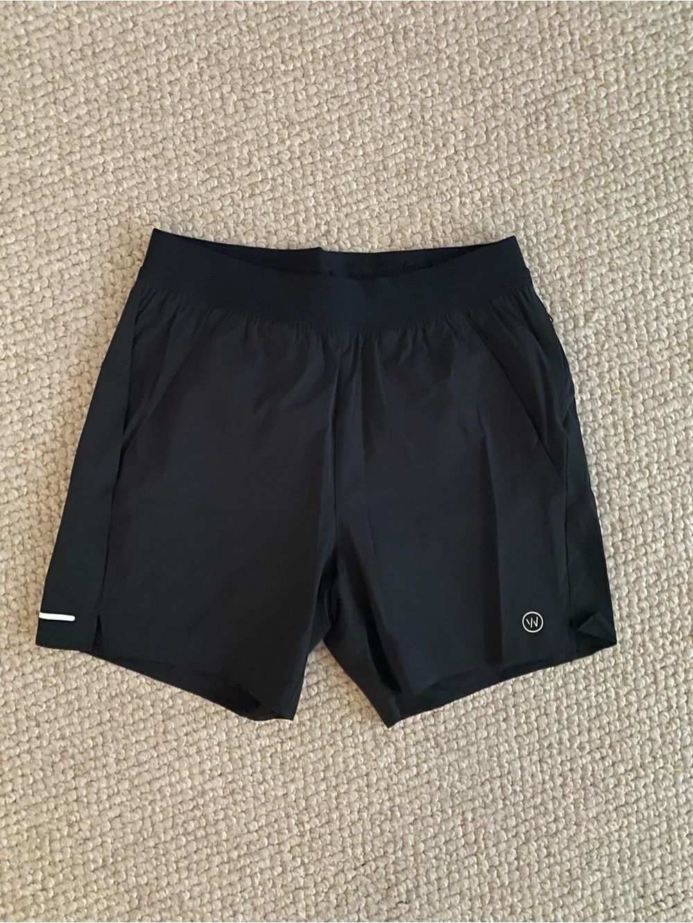 Men's Whoop Black Athletic Shorts with Reflective Detail Size Medium